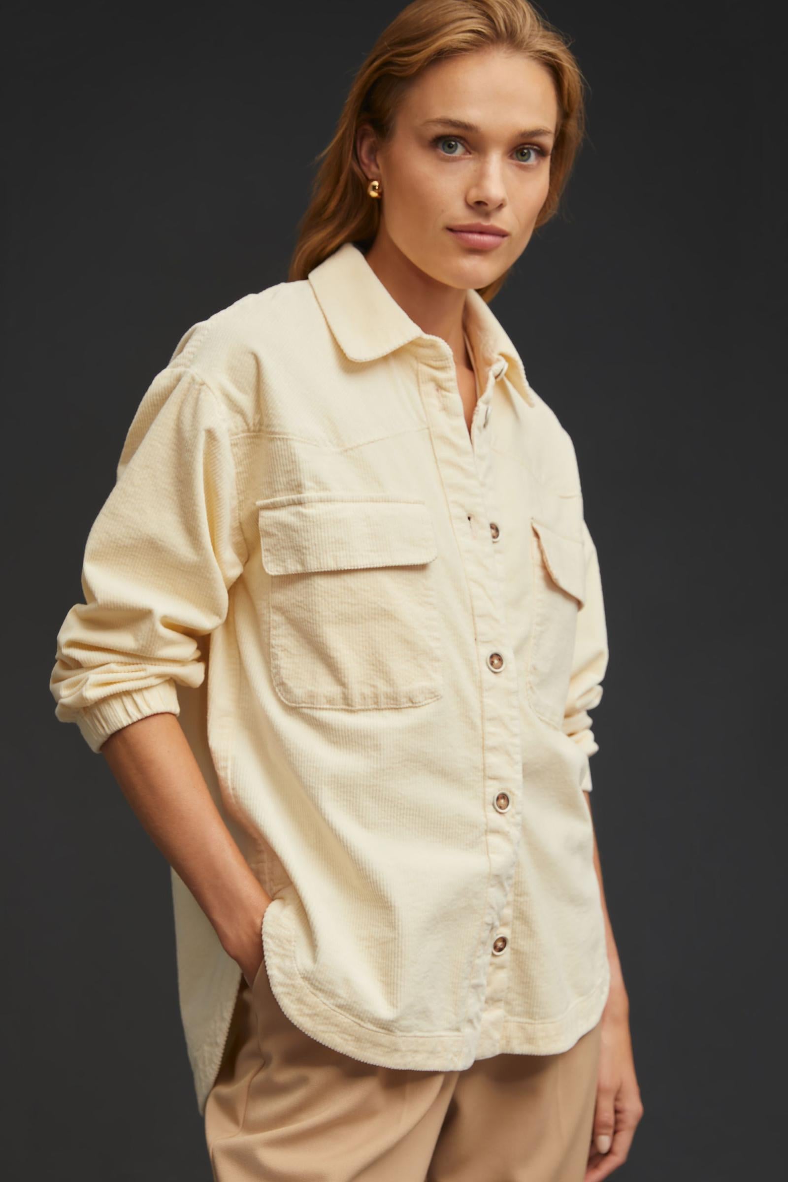 Anthropologie Corduroy Shirt Jacket (M)