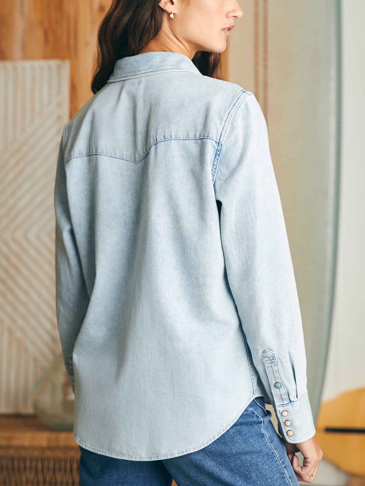 Faherty Denim Button Up (S)