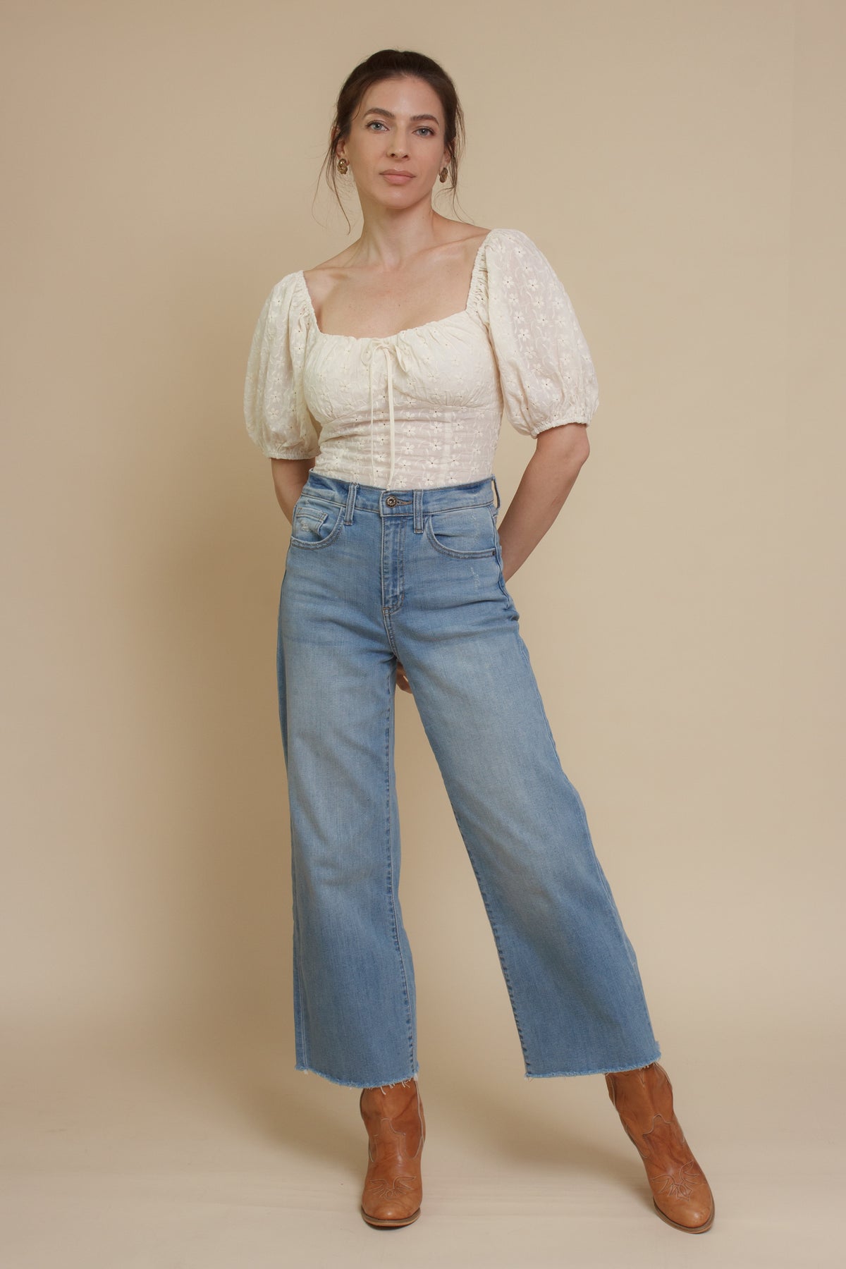 By Together Floral Embroidered Top (S)