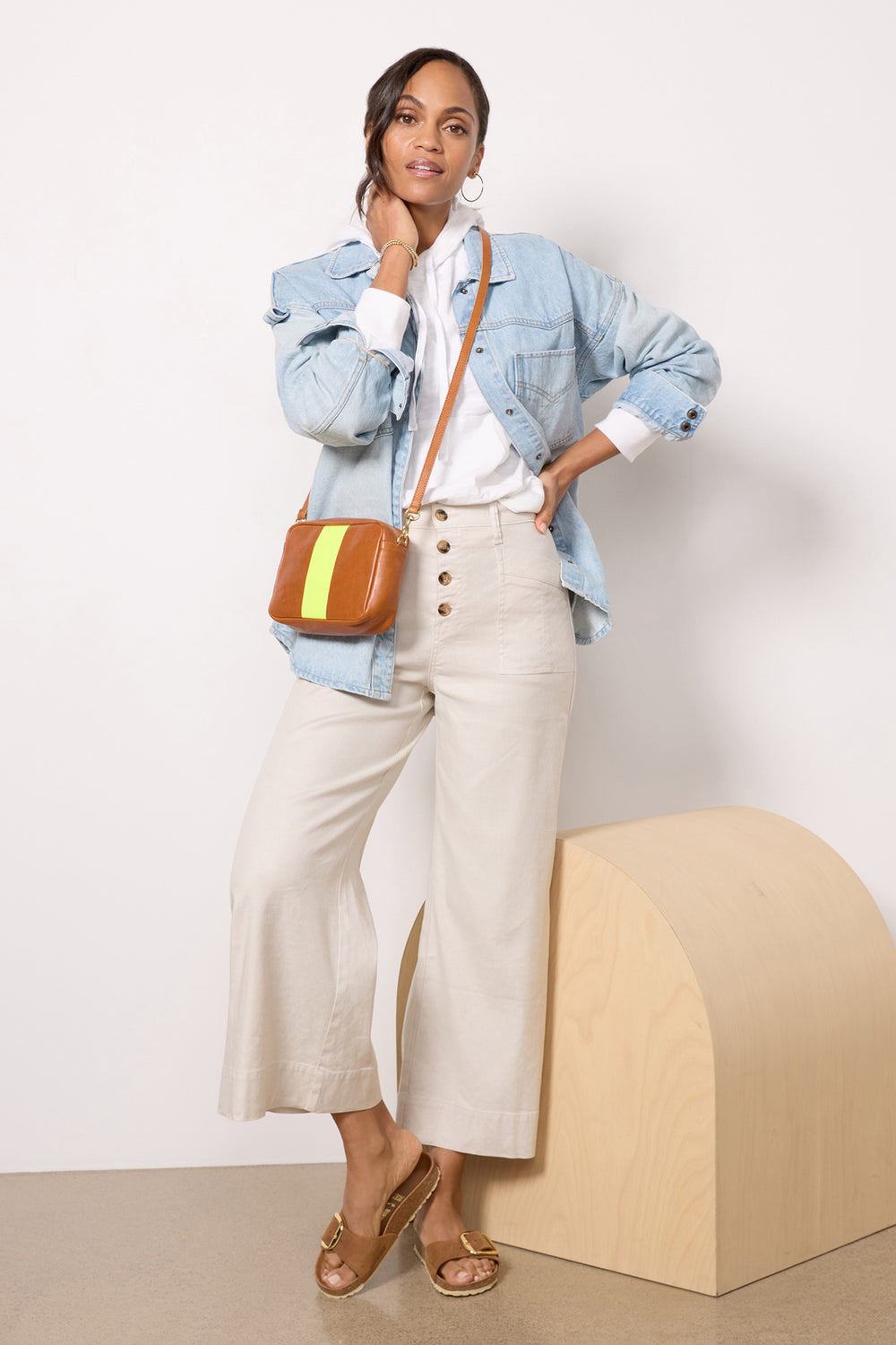 Evereve Linen Blend Wide Leg Pants (28)