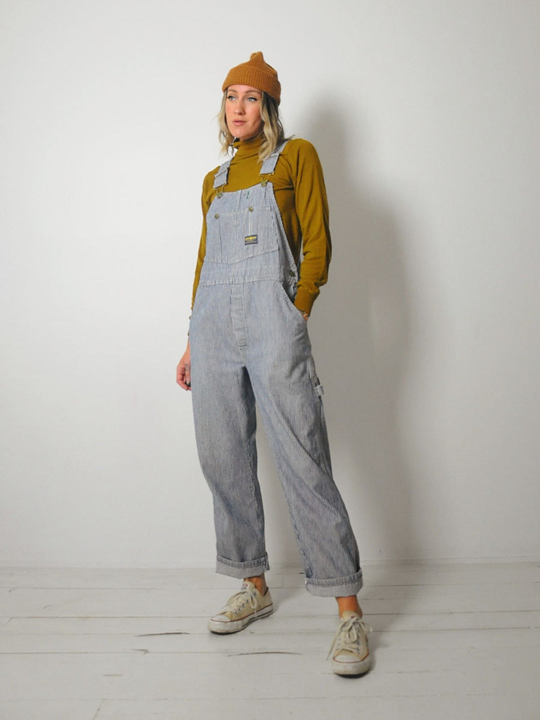 Vintage Oshkosh Striped Overalls (M)