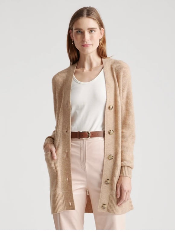 Quince Wool Alpaca Oversized Cardigan (M)