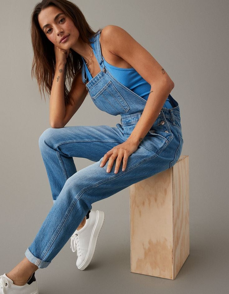 Classic Denim Straight Overalls (M)