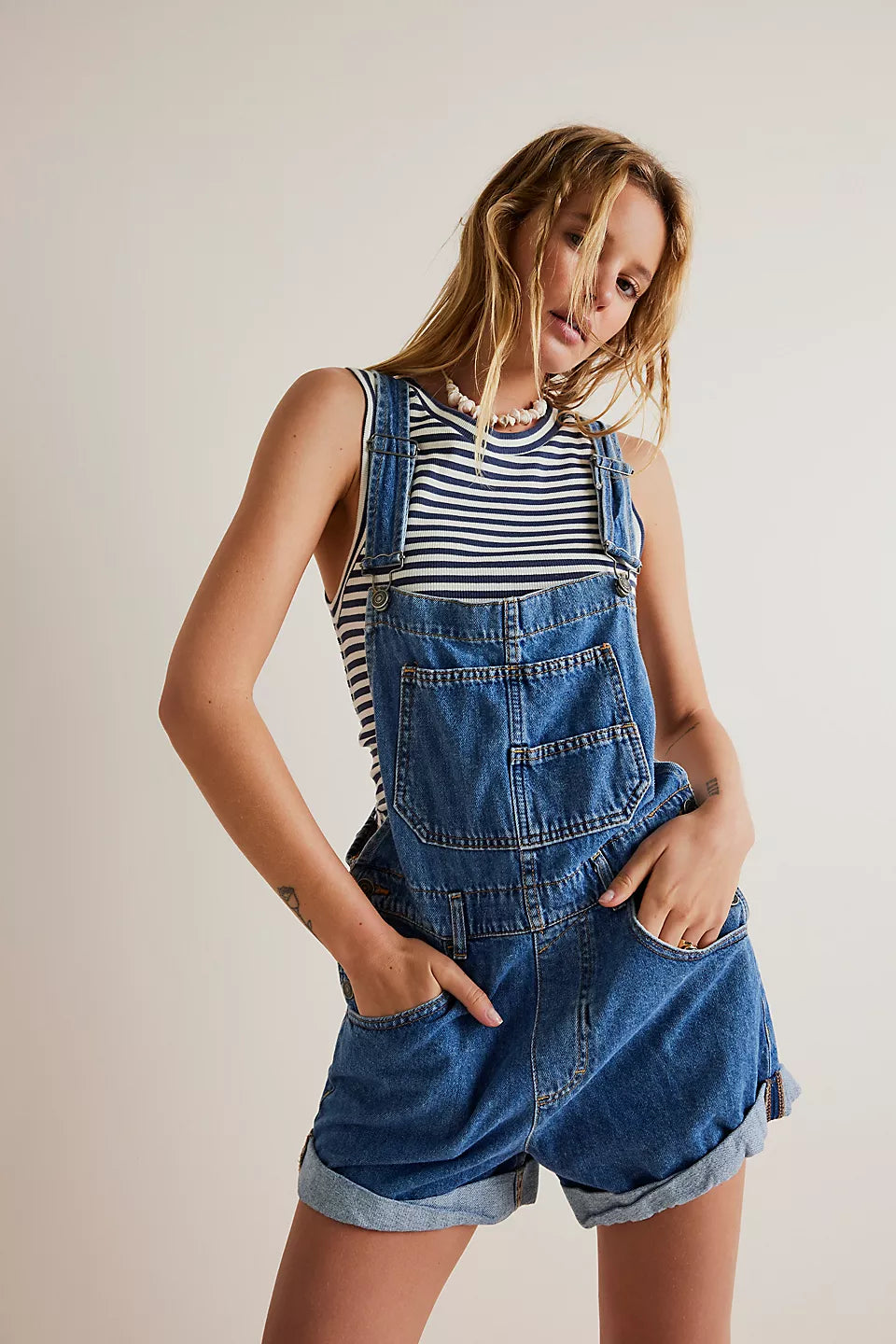 Free People Ziggy Denim Shortalls (S)