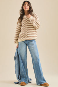 NEW Altar'd State Checkered Sweater (XS)
