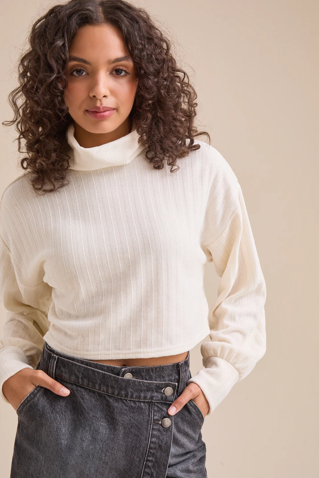 Altar'd State Crop Turtleneck Sweater (S)