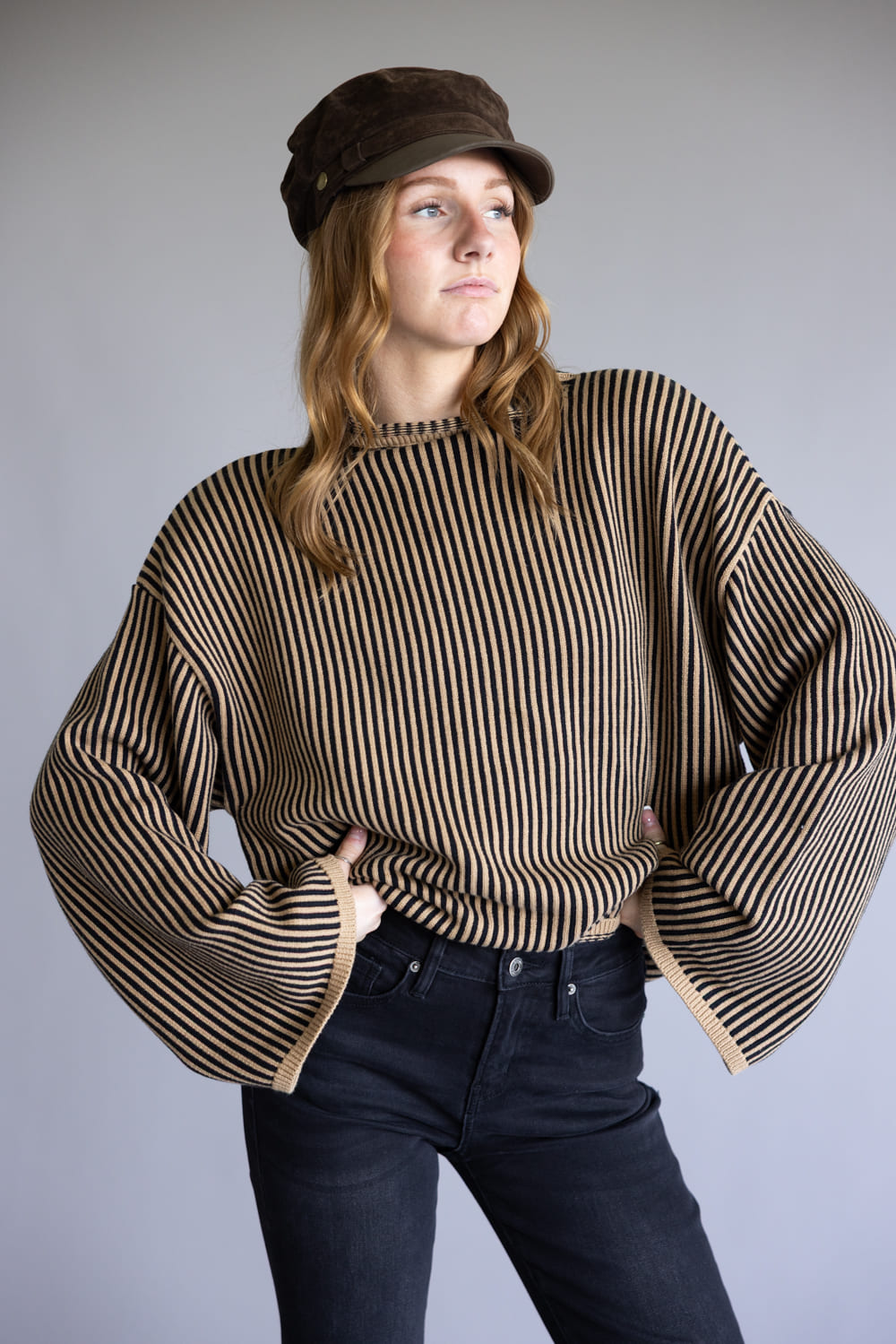 NEW Elan Striped Turtleneck Sweater (S)