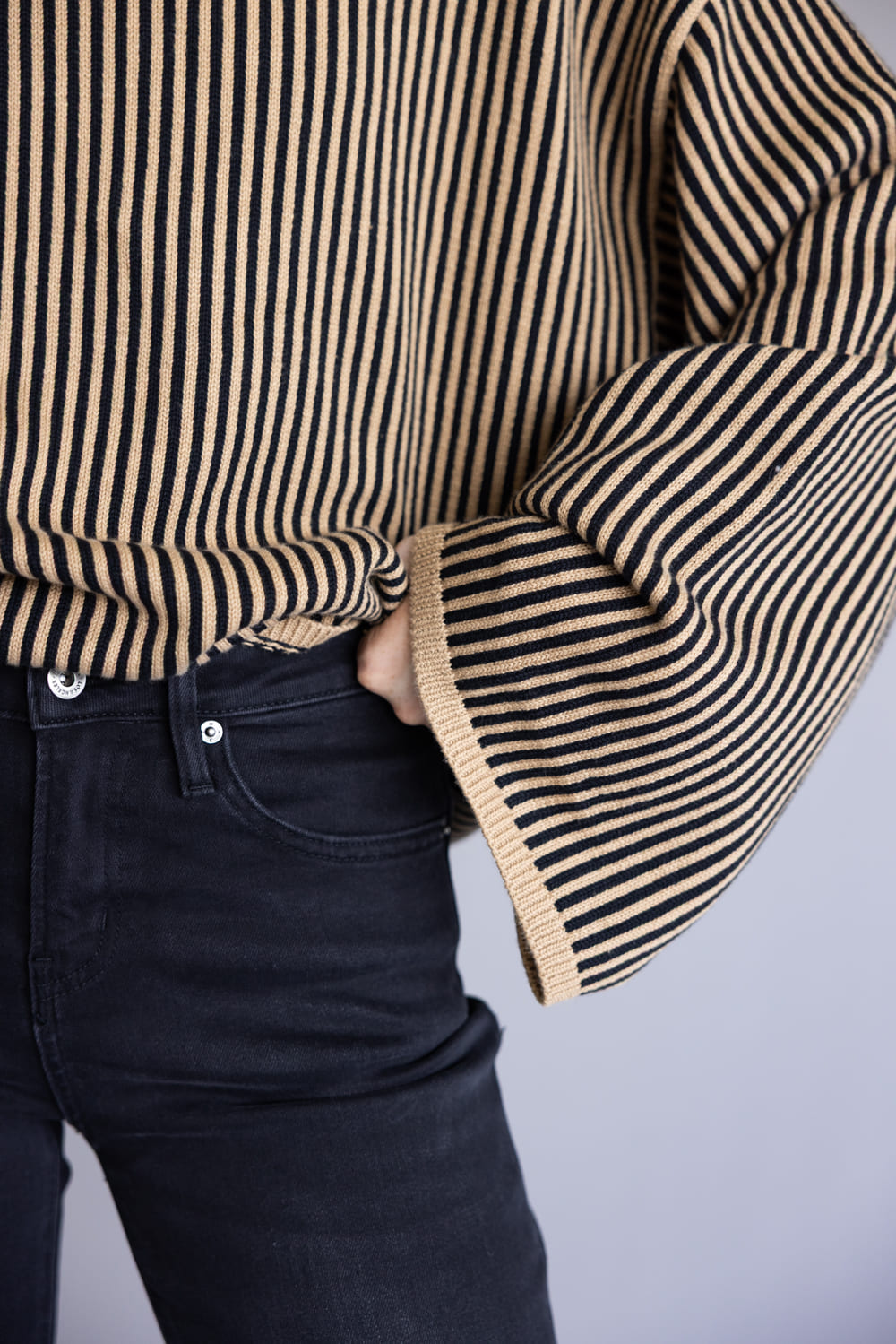 NEW Elan Striped Turtleneck Sweater (S)
