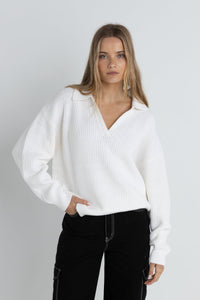 Rhythm Cotton Blend Collared Knit (L)