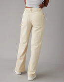 Ecru Baggy Wide Leg Jeans (2 short)