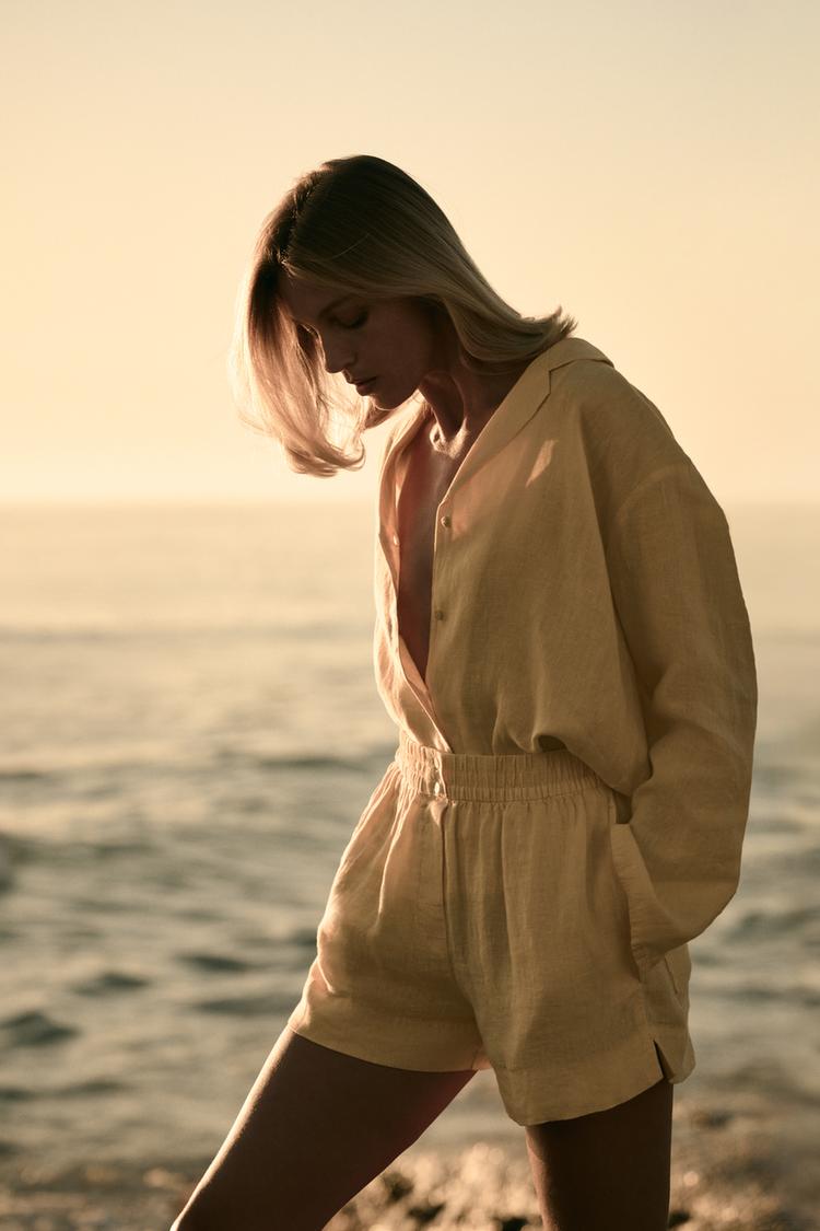 Zara Yellow Linen Matching Set (S/M)