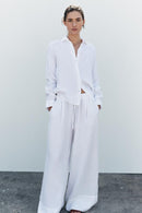 Zara Linen Wide Leg Pants (S)