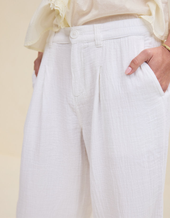 Aerie Wide Leg Gauze Pants (L)