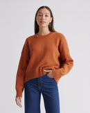 Quince Rust Organic Cotton Sweater (M)