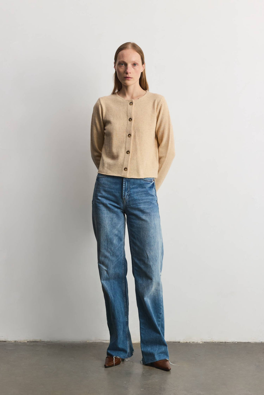Mod Ref Neutral Button Up Sweater (S)