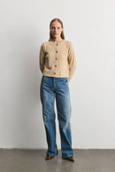 Mod Ref Neutral Button Up Sweater (S)