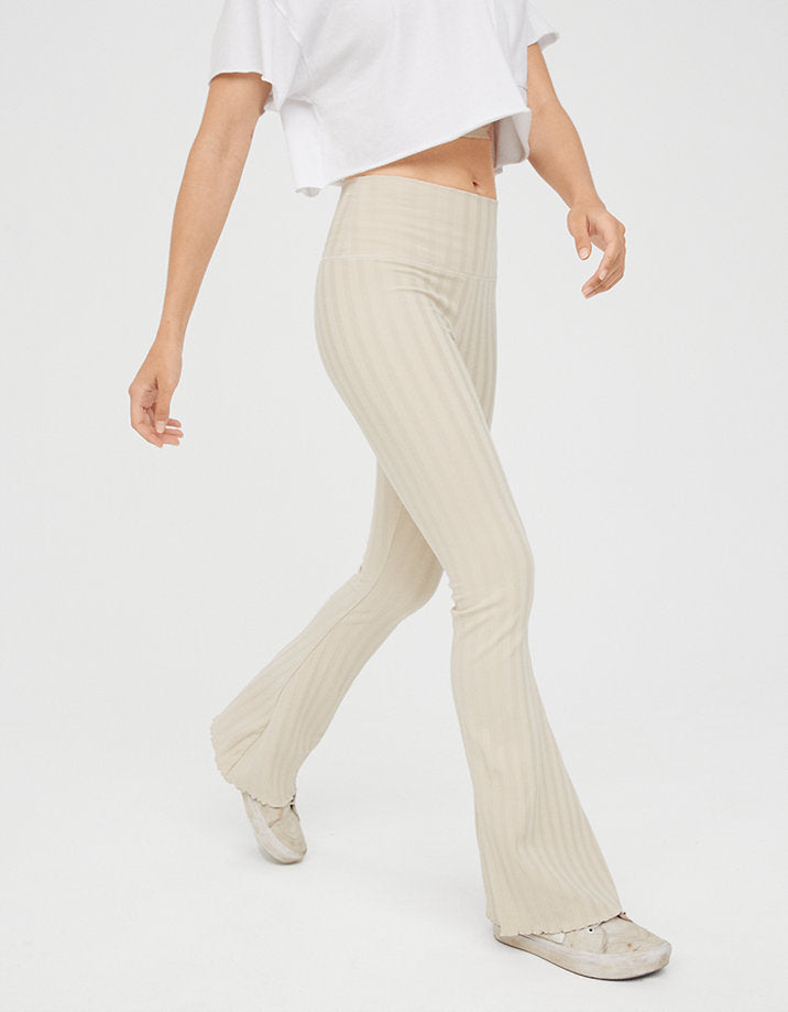 Aerie Ribbed Flare Leggings (S)