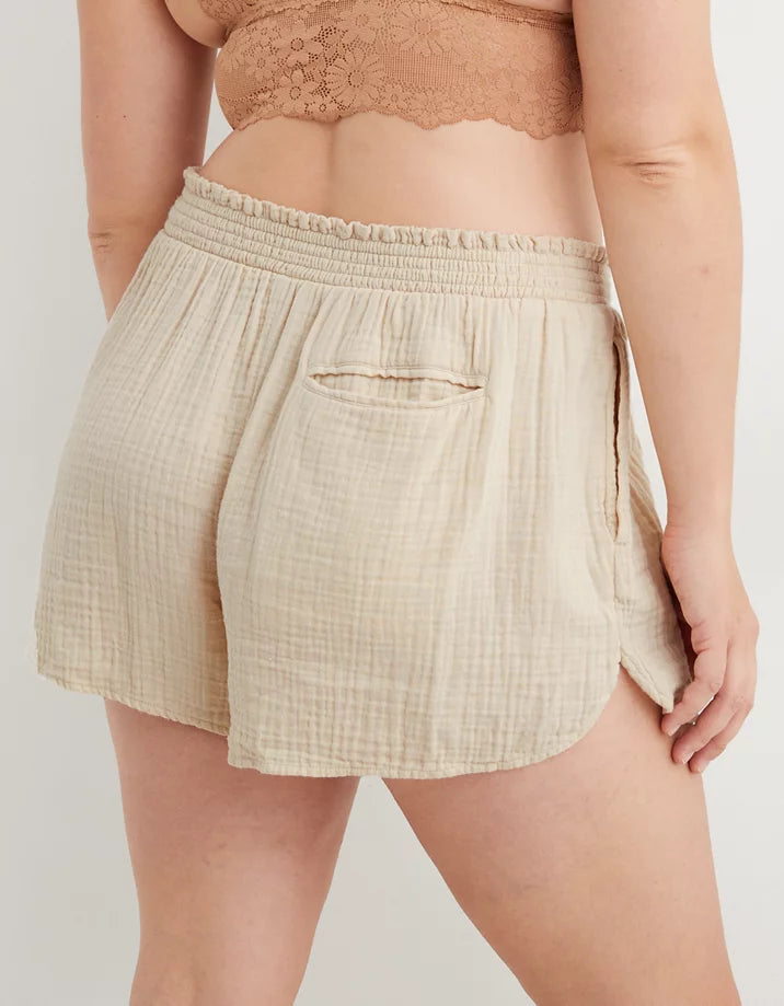Aerie Beachy Gauze Shorts (L)