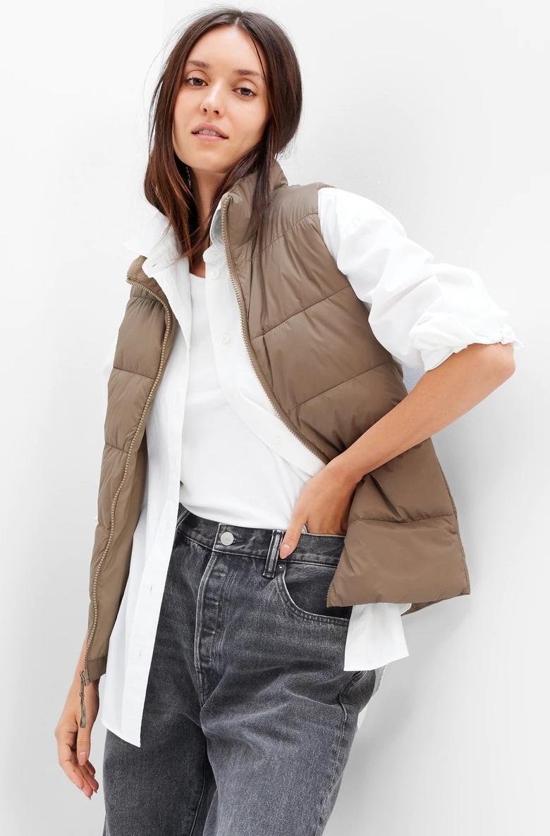 Gap Brown Puffer Vest (L)