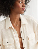 Aerie Oversized Waffle Shirt Jacket (S)