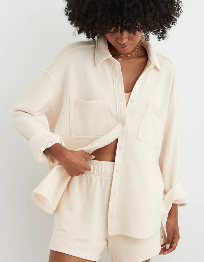 Aerie Oversized Fleece Shirt Jacket (L)