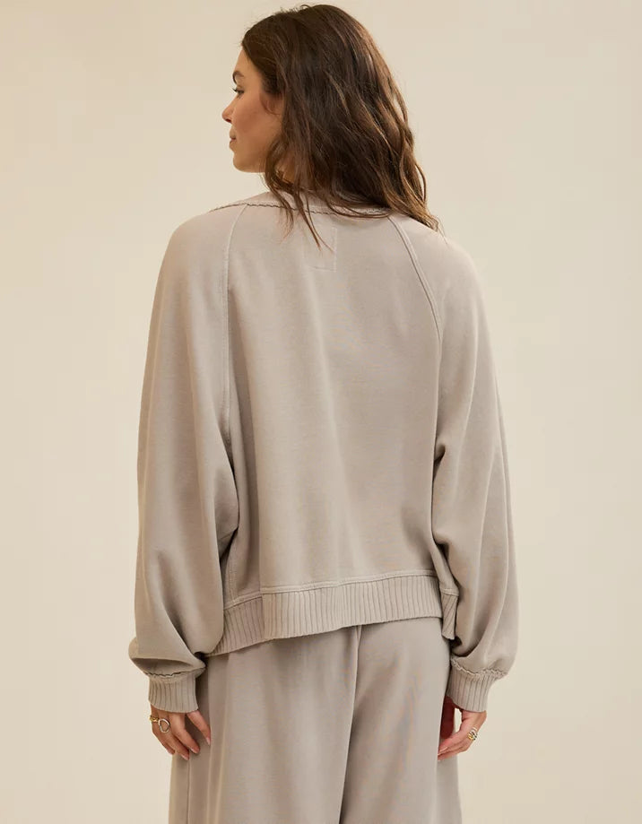Aerie Taupe Fleece Cardigan (XXL)