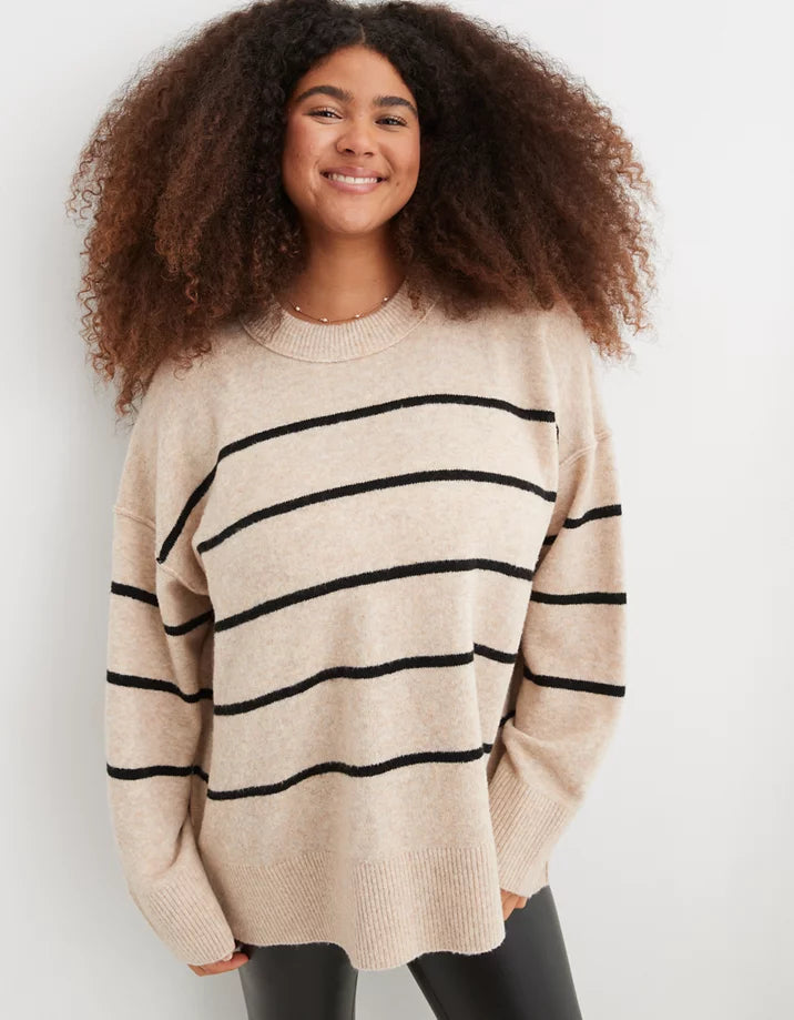 Aerie Striped Crewneck Sweater (L)