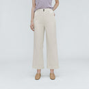 Everlane Ecru Cotton Wide Leg Pants (2)