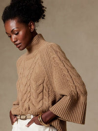 Banana Republic Wool Blend Cable Knit Sweater (S)