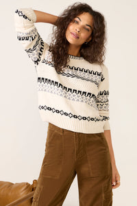 Z Supply Fairisle Crewneck Sweater (M)
