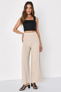 Lulus Wide Leg Linen Blend Pants (M)