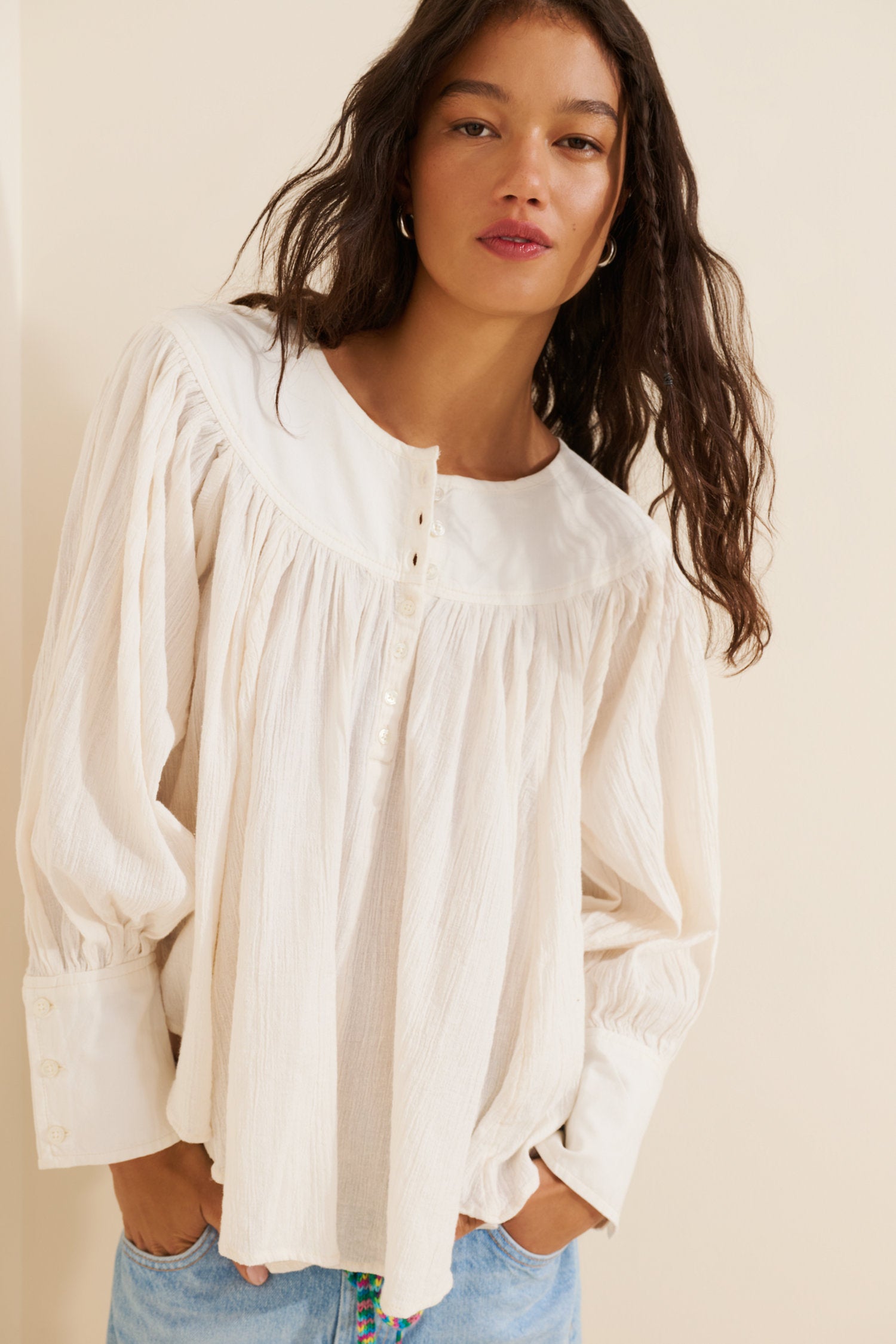 Free People Puff Sleeve Top (XS)