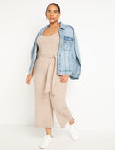 Eloquii Ribbed Wide Leg Jumpsuit (22/24)
