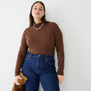 J.Crew Brown Cotton Turtleneck Top (S)