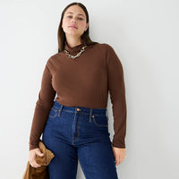 J.Crew Brown Cotton Turtleneck Top (S)