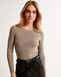 Abercrombie Brown Ribbed Top (M)