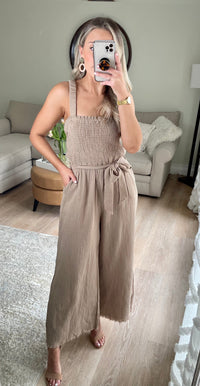 Loveriche Wide Leg Gauze Jumpsuit (S)
