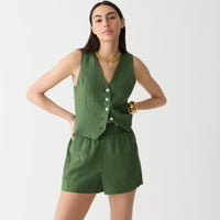 J.Crew Green Linen Relaxed Shorts (XS)