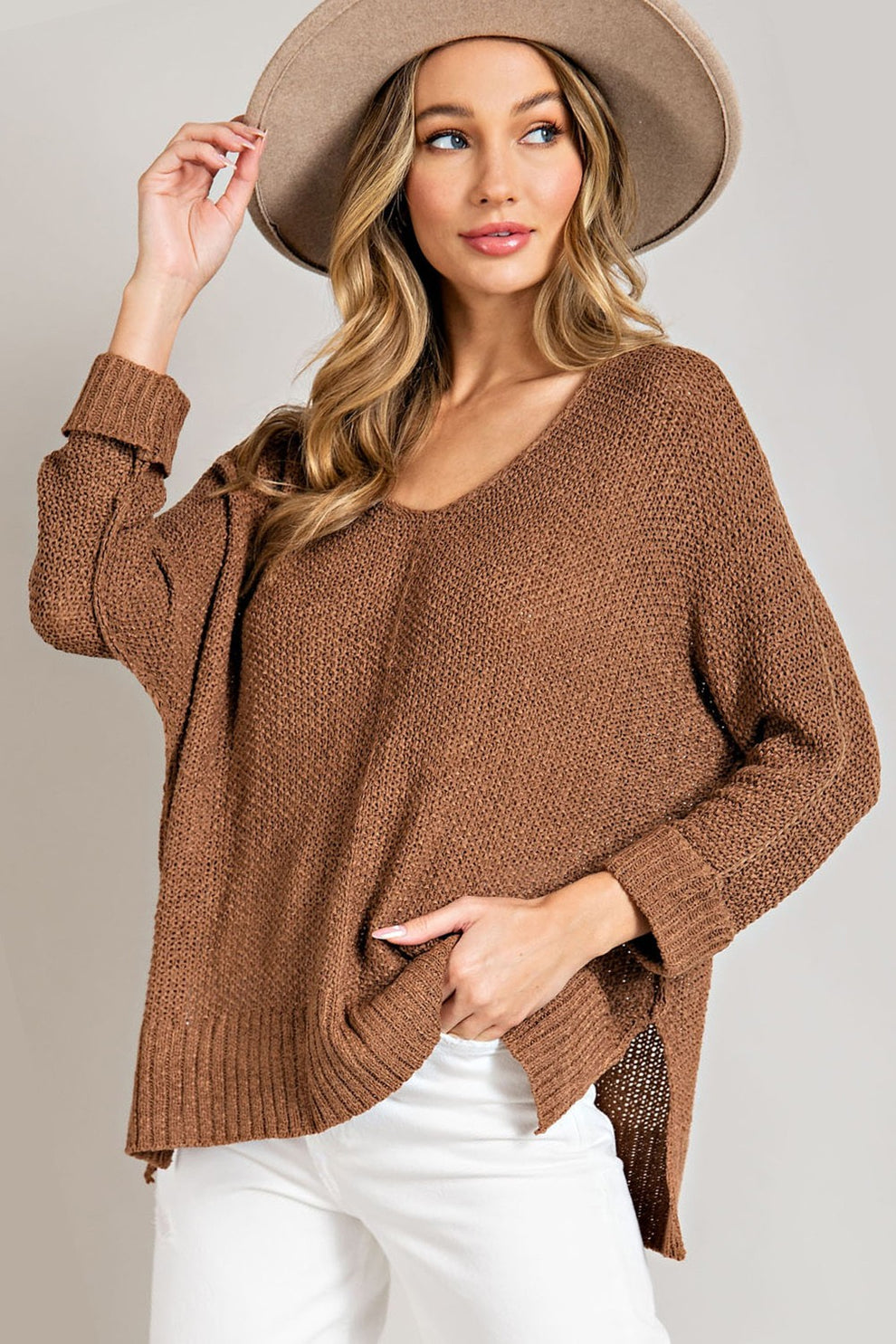 NEW Textured Knit Slouchy Sweater (1X/2X)