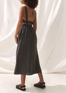 NEW Sancia Linen Cutout Midi Dress (M)