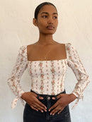 Reformation Floral Square Neck Top (4)