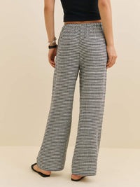 Reformation Gingham Wide Leg Linen Pants (M)