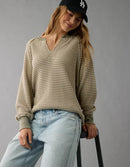 AE Green Striped Knit Top (M)