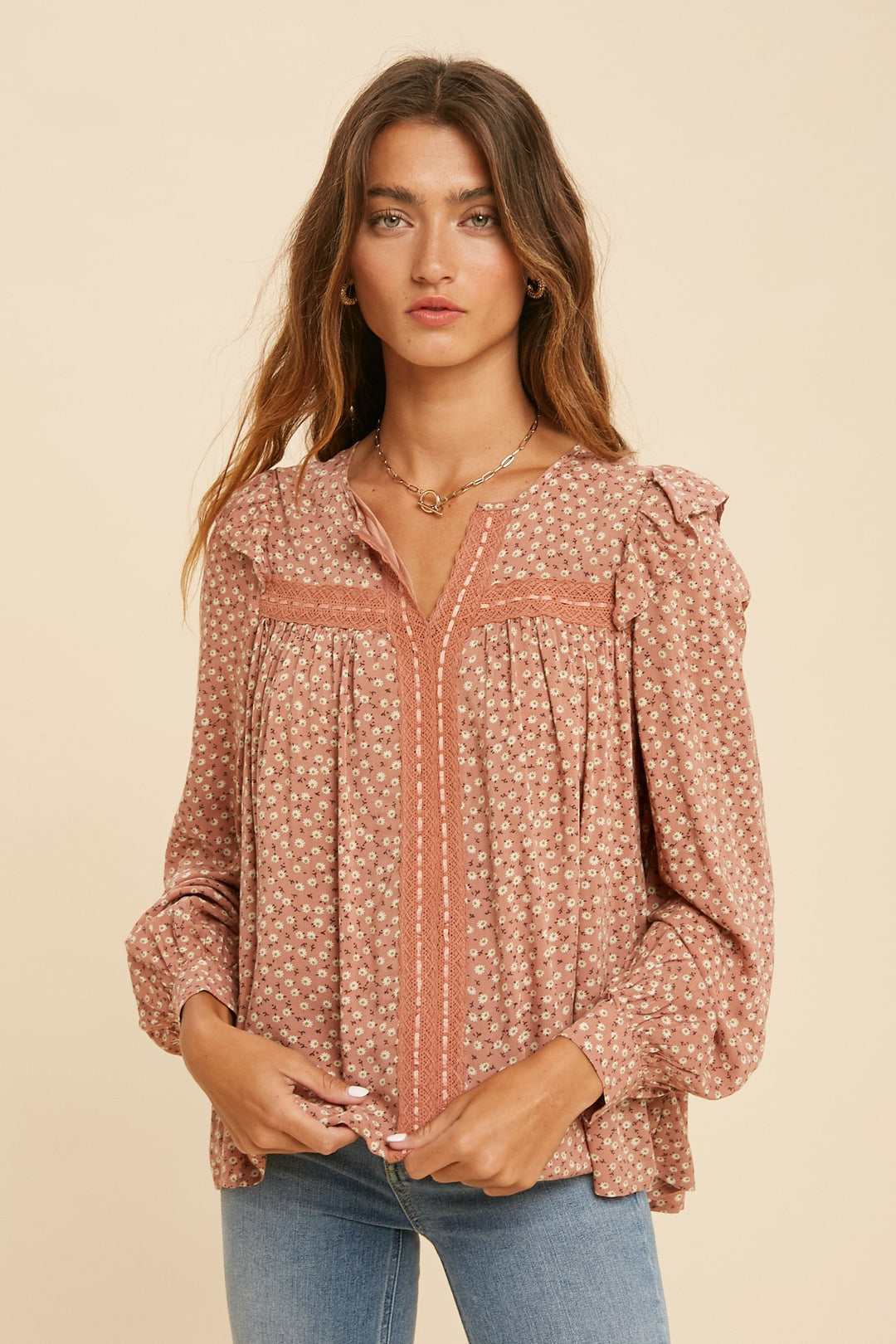 In Loom Dainty Floral Blouse (M)