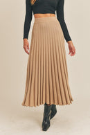 NEW Mable Pleated Knit Maxi Skirt (S)
