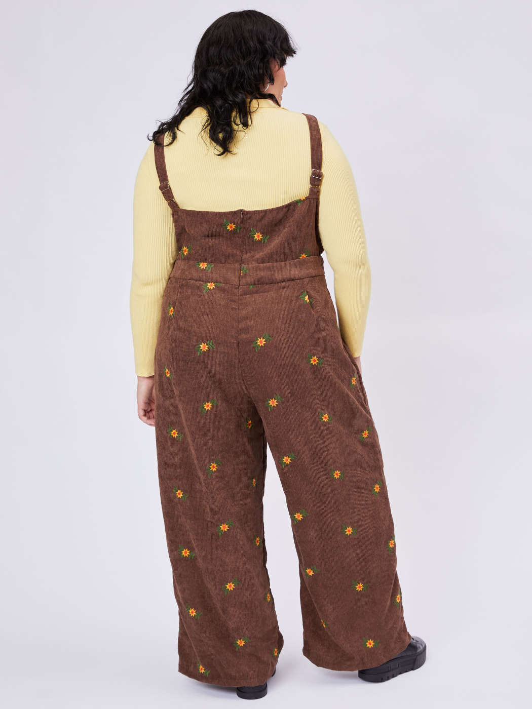 Floral Wide Leg Overalls (4X)