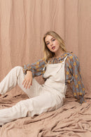 Linen Blend Relaxed Overalls (M)