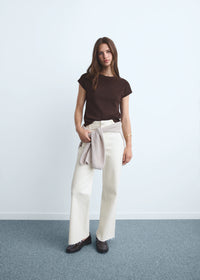 Mango Ecru Wide Leg Jeans (16)