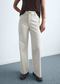 Mango Ecru Wide Leg Jeans (16)