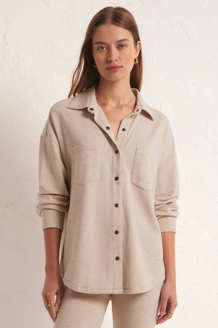 Z Supply Button Up Shirt Jacket (S)